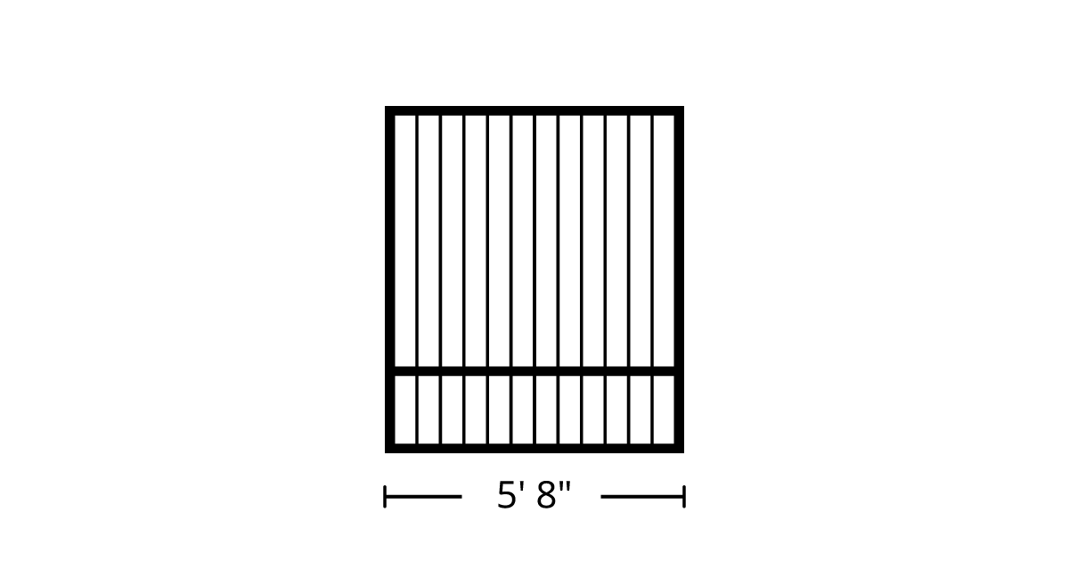 Fence | 5ft 8in Wide, Single Pickets | StandardGates™