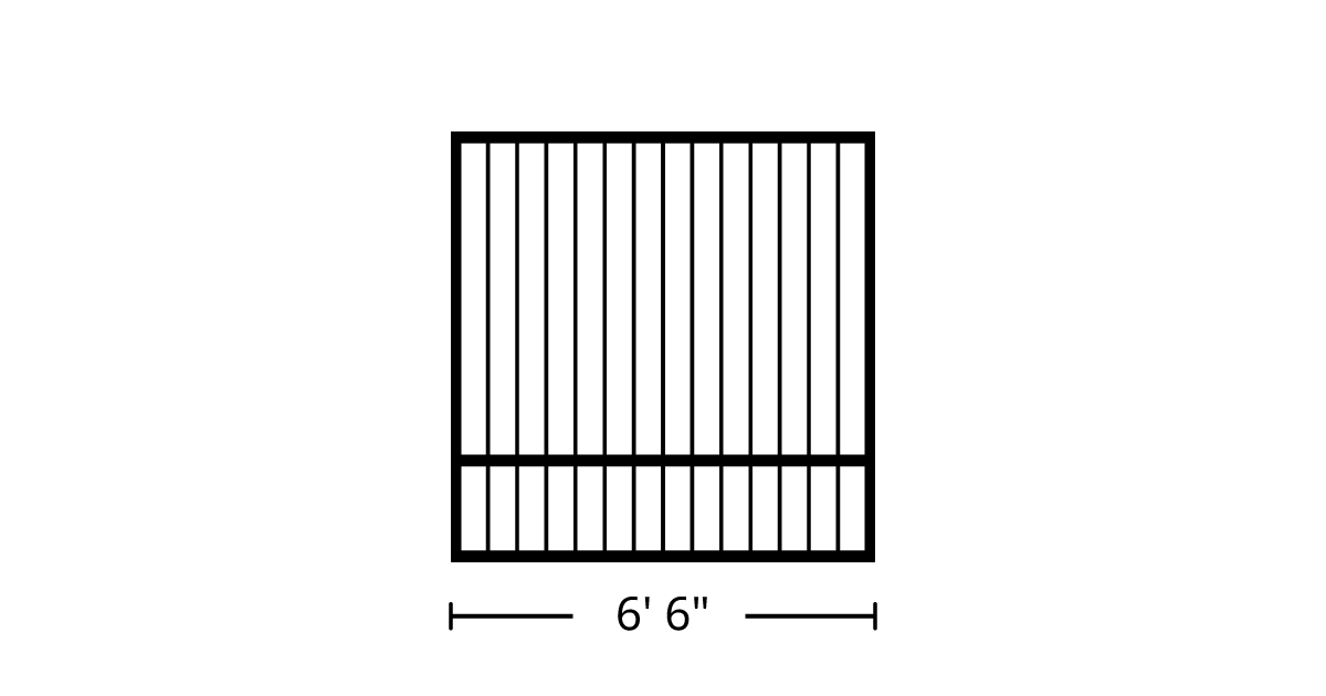 Fence | 6ft 6in Wide, Single Pickets | StandardGates™