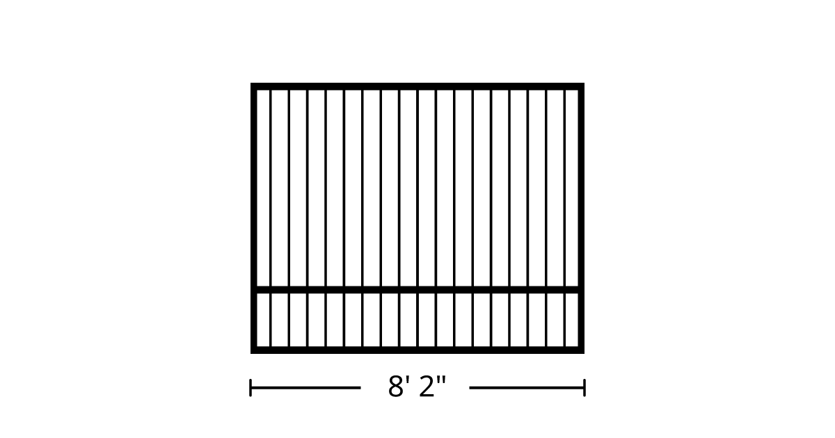 Fence | 8ft 2in Wide, Single Pickets | StandardGates™